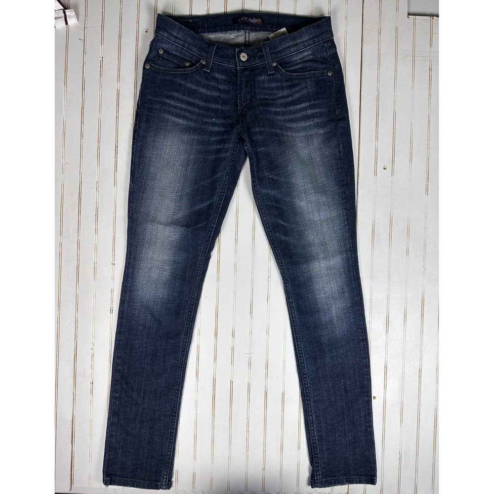 Levis Womens Skinny Jeans Size 7 Medium Dark Wash Stretch Denim Mid Rise